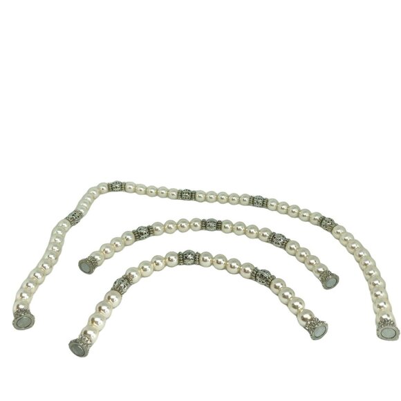 Premier Designs Audrey Elegant Pearl Necklace Bracelet Set Convertible Jewelry - Picture 9 of 12